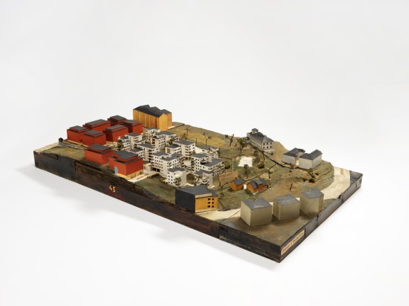 Minna Heiberg: Modell av Observatoriet terrasse, Oslo, 1932, utført for Arkitektkontoret Blakstad og Munthe-Kaas.