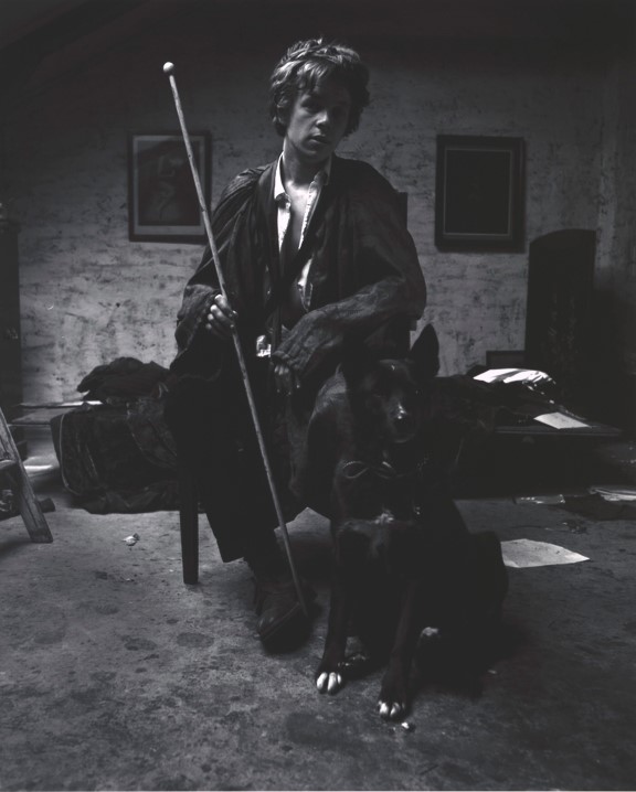 Robert Meyer, «Odd Nerdrum med hund», 1968/2023.