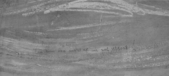 The infrared photo left no doubt. Munch himself made the inscription on Scream. foto infrarroja